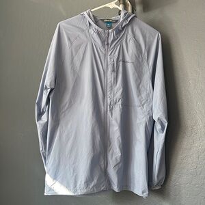 Eddie Bauer Sky Blue Windbreaker ultra light packable